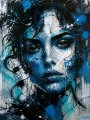 Modernes Wandbild Blue Gaze als Acrylbild