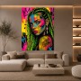 Fearless Queen – Poster als urbanes Wandbild in Neonfarben