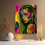 Fearless Queen – Poster als urbanes Wandbild in Neonfarben