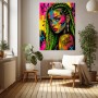 Fearless Queen – Poster als urbanes Wandbild in Neonfarben
