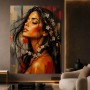 Blüten im Haar – Wandbild als Gallery Leinwand