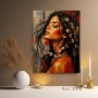 Blüten im Haar – Wandbild als Gallery Leinwand