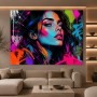 Neon Muse – Modernes Wandbild als Poster im Street-Art-Look