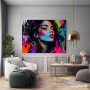 Neon Muse – Modernes Wandbild als Poster im Street-Art-Look