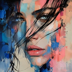 Fesselnder Blick – Modernes Wandbild als Gallery Leinwand