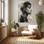 Ausdrucksstarkes Porträt Wandbild als Poster in Schwarz-Weiß