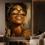 Sonnenlächeln Safari – Leinwandbild & Acrylglasbild mit Porträt