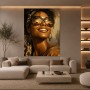 Sonnenlächeln Safari – Leinwandbild & Acrylglasbild mit Porträt