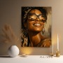 Sonnenlächeln Safari – Leinwandbild & Acrylglasbild mit Porträt