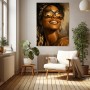 Sonnenlächeln Safari – Leinwandbild & Acrylglasbild mit Porträt