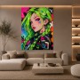 Neon Rebel Girl – Modernes Wandbild als Gallery Print