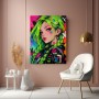 Neon Rebel Girl – Modernes Wandbild als Gallery Print