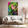 Neon Rebel Girl – Modernes Wandbild als Gallery Print