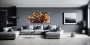 Blüten im Farbenstrom – Modernes Wandbild als Gallery Leinwand