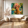 Lotuslächeln im Tropenteich – Wandbild als Gallery Leinwand