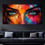Farbintensives Augen-Porträt als Acrylbild und Wandbild