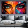 Farbintensives Augen-Porträt als Acrylbild und Wandbild