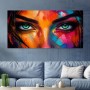Farbintensives Augen-Porträt als Acrylbild und Wandbild