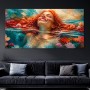 Sommerliches Wandbild Poster mit rothaariger Frau im Wasser