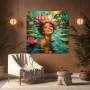Lotuslächeln im Seerosenteich – Wandbild auf Gallery Leinwand