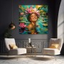 Lotuslächeln im Seerosenteich – Wandbild auf Gallery Leinwand