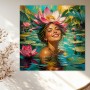 Lotuslächeln im Seerosenteich – Wandbild auf Gallery Leinwand