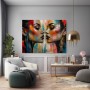 Intensive Begegnung Wandbild als Acrylglasbild
