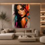 Expressives Porträt Wandbild auf Gallery Leinwand