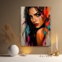 Expressives Porträt Wandbild auf Gallery Leinwand