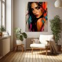 Expressives Porträt Wandbild auf Gallery Leinwand