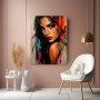 Expressives Porträt Wandbild auf Gallery Leinwand