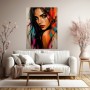 Expressives Porträt Wandbild auf Gallery Leinwand