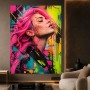 Neon Muse – Pop Art Wandbild auf Gallery Leinwand