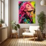 Neon Muse – Pop Art Wandbild auf Gallery Leinwand