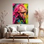 Neon Muse – Pop Art Wandbild auf Gallery Leinwand