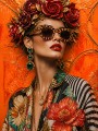 Opulentes Rosenporträt – Modernes Wandbild als Gallery Leinwand