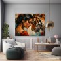 Tigerflüstern – Wandbild und Acrylglasbild mit Frau und Raubkatze