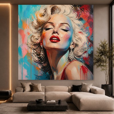Glamour-Porträt in Farbe als Wandbild und Poster
