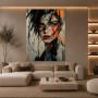 Intensiver Blick – Modernes Wandbild auf Gallery Leinwand