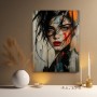 Intensiver Blick – Modernes Wandbild auf Gallery Leinwand