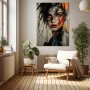 Intensiver Blick – Modernes Wandbild auf Gallery Leinwand