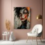 Intensiver Blick – Modernes Wandbild auf Gallery Leinwand