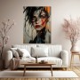 Intensiver Blick – Modernes Wandbild auf Gallery Leinwand
