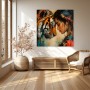 Tiger und Frau – Modernes Wandbild als Gallery Leinwand