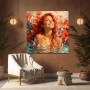 Blütenbad in Rot – Wandbild als Gallery Leinwand