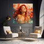 Blütenbad in Rot – Wandbild als Gallery Leinwand