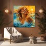 Sonnenfreude am Meer – Wandbild auf Gallery Leinwand