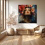 Florale Muse - Leinwandbild und Acrylbild mit expressivem Porträt