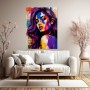 Violettes Pop-Art Porträt – Wandbild Poster in leuchtenden Farben