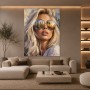Sonnenbrillen-Glamour – Modernes Wandbild als Gallery Leinwand